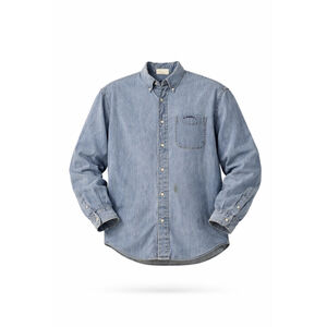 Camel Button Down Shirt Denim Embroidered Long Sleeve Vintage Made In USA Sz XL